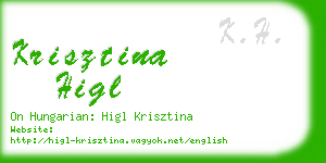 krisztina higl business card